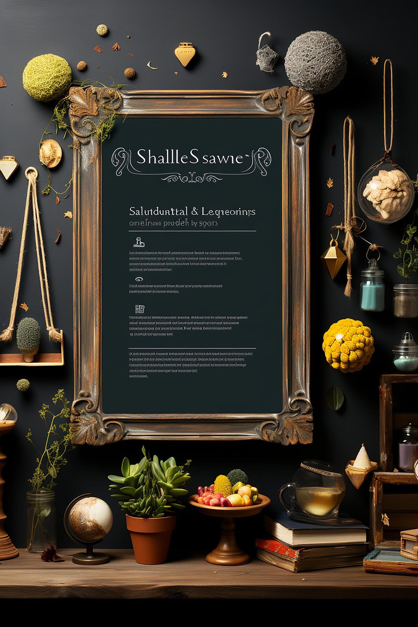 Sample menu layout for masterclass